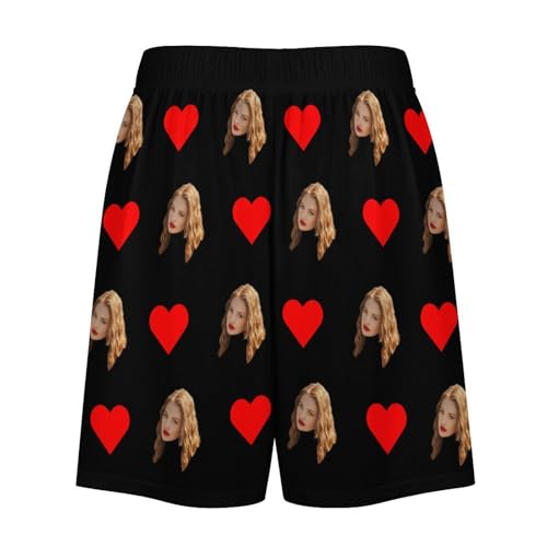 Custom Face Pajamas Shorts for Men, Funny Photo Personalized Sleeping Lounge Pjs Pants, Personalized Gifts4