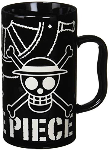 ONE PEICE 122197 Pirate Flag Water Repellent Stein, 20.3 fl oz (600 ml), Black