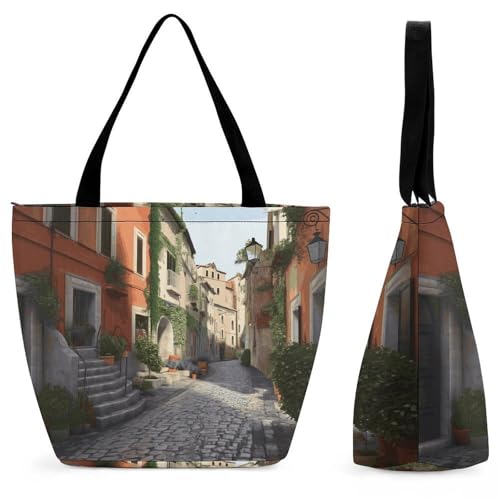 Sac fourre-tout réutilisable Street of Italy au design épuré unique