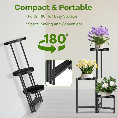 Qrrica TJ-1 3 Tier Metal Plant Stand thumb #3