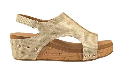 Image of Corkys Footwear Volta Wedge - Chic Elegance Meets All-Year Comfort with a 2-Inch Cork Heel and Marshmallow Insole for Stylish Everyday Wear and All-Day Comfort