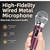 USB Wired Microphone for Gaming Streaming & Karaoke - Dynamic Condenser Style Handheld Mic with Clear Voice Capture for PC, Laptop, Vlog Interviews - 24x11x7cm Metal Build(Purple) #5