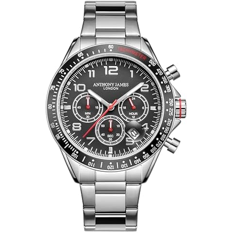 Anthony James Chrono Men's Watch - Stainless Steel Cover