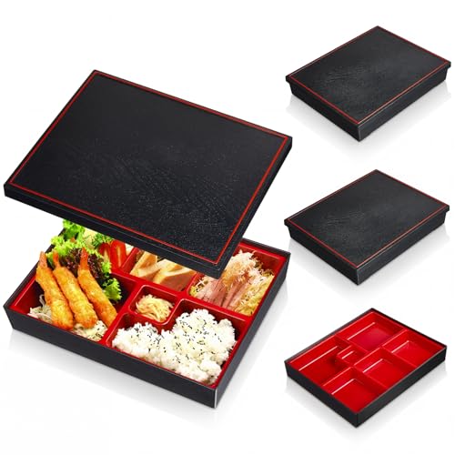 Teenyyou 4 Pcs Japanese Lunch Box Divided Bento Box with