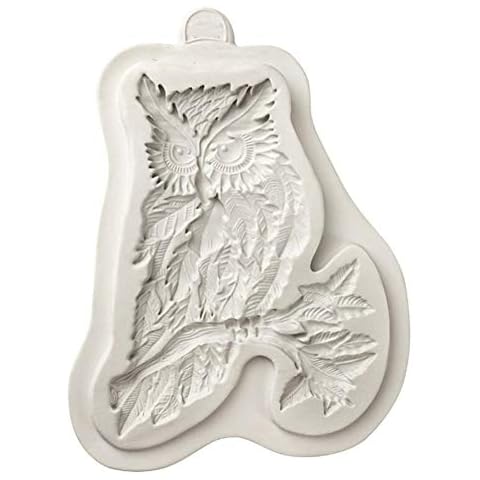 DUBENS Leaf Owl Silicone Mould for Cake Decorating, Cupcakes, Sugarcraft, Candy, Clay Craft and Card Making Cover
