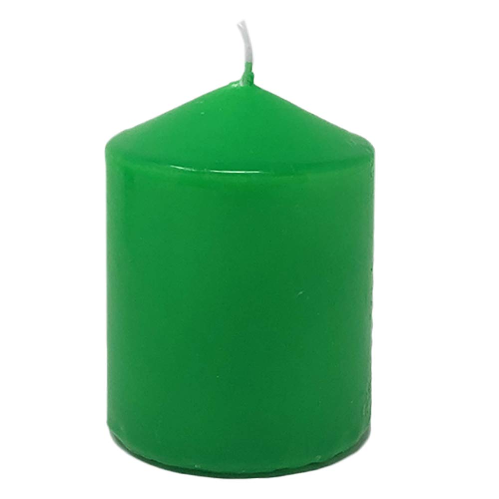 12 Candele Decorative Cilindriche - Cera Antigoccia Profumata - Verde - Per Atmosfera Elegante - Foto 6
