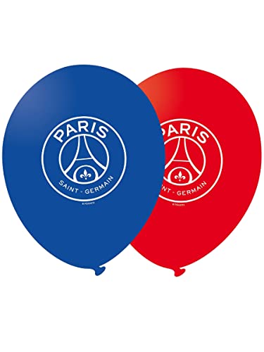 11 Ballons imprimés PSG - Bleu - Taille Unique