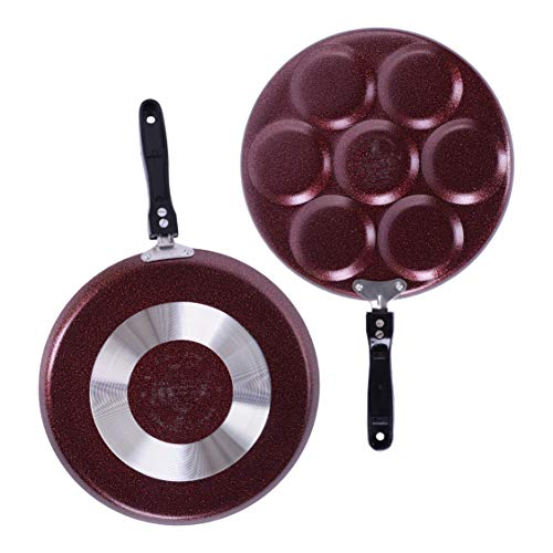Image of Sumeet Nonstick Granite Finish 2 Pc VIYANA Cookware Set (Dosa Tawa - 26.5cm Dia + Multi Snack Maker - 7 Cavity - 26.5cm Dia)