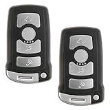 2X KeylessOption Key Fob Replacement for 2002 2003 2004 2005 2006 2007 2008 BMW 7 Series 745i 745Li 750i 750Li 760i 760Li Remote, 4-Button LX8766S, Locksmith Required