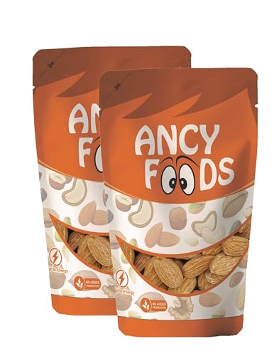 Image of Ancy Almonds 500 Grams (250 Grams X 2) - Big Size Badam Dry fruit |Rich in Vitamins and Build Immunity | Nutritious and Dietary Fibre Almond with Crunchy Texture | Badam Nuts for Snacking, Baking, Smoothies & Meal also for Healthy Lifestyle