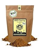 Uncle Spice BIO CURRY Gewürzmischung - 250g Currypulver nach altem indischen Hausrezept - PREMIUMQUALITÄT - Bio Curry Pulver Madras Art ohne Zusätze, für Soßen und Currywurst, DE-ÖKO-005