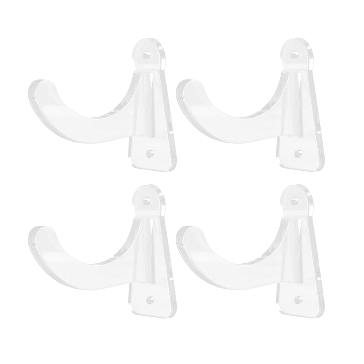 balacoo 2 Pair Acrylic Baseball Bat Wall Mount Holder Stand Horizontal Display Rack for Collectibles