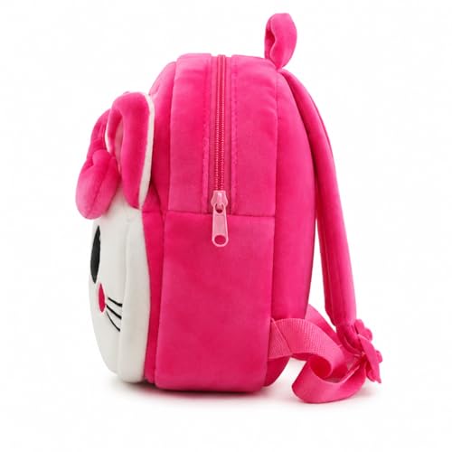 Image of Kids School Bag for Boys & Girls | Cartoon Print Bag for Nursery, LKG, UKG | Lightweight Backpack (School Bag For Kids) (Cute Cat+Angel baby)