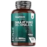 Shilajit Puro del Himalaya 20000mg, 180 Cápsulas Veganas, 6 Meses de Suministro - Extracto de Shilajit 40:1, Apto para Veganos, 1 Cápsula al Día, Sin Estearato de Magnesio ni OGM