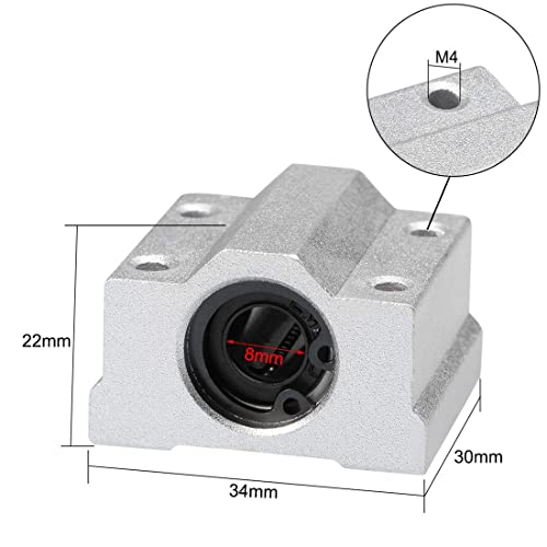 Akkacm SCS8UU-4PCS Scs8Uu(8Mm/0.31 Inch Dia) Linear Motion Ball Bearing Slide Bushing thumb #1
