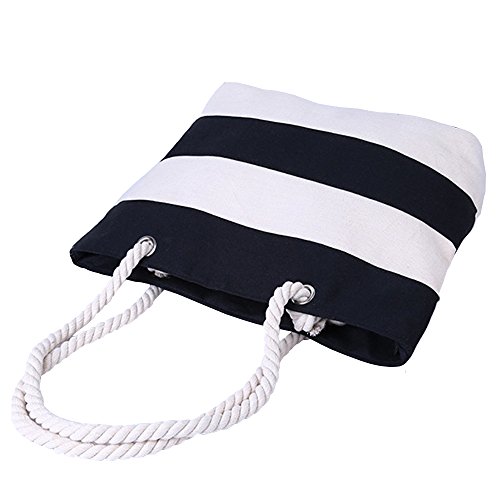 Aiyoo Large Beach Bag With Inner Zipper Pocket And Rope Handle,Canvas Tote Bag For Travel,Shopping,Beach,Waterproof Women Shoulder Bag #TOP1