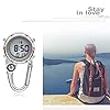 JewelryWe Men Women Digital Clip Watch Mini Microlight Watch Backpack Buckle Belt fob Watch for Rock Climbing Doctors Nurses Chefs #2