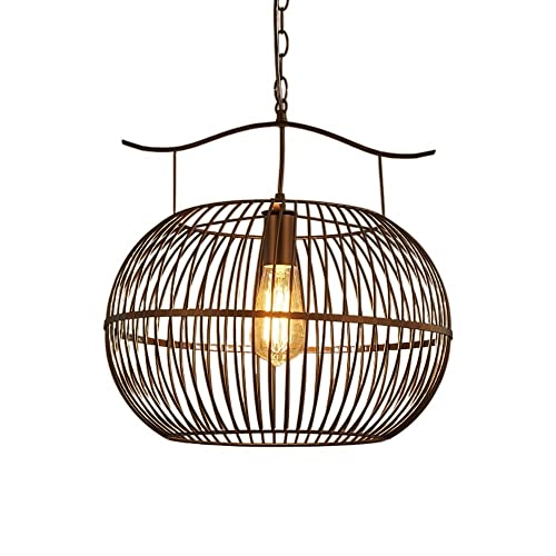 Lustre rétro industriel fer noir suspension E27 pour cuisine et salle à manger