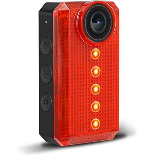 TEENTOK Caméra de vélo avec feu arrière LED Full HD WiFi Caméra de recul pour vélo Rechargeable par USB 6 modes d'éclairage