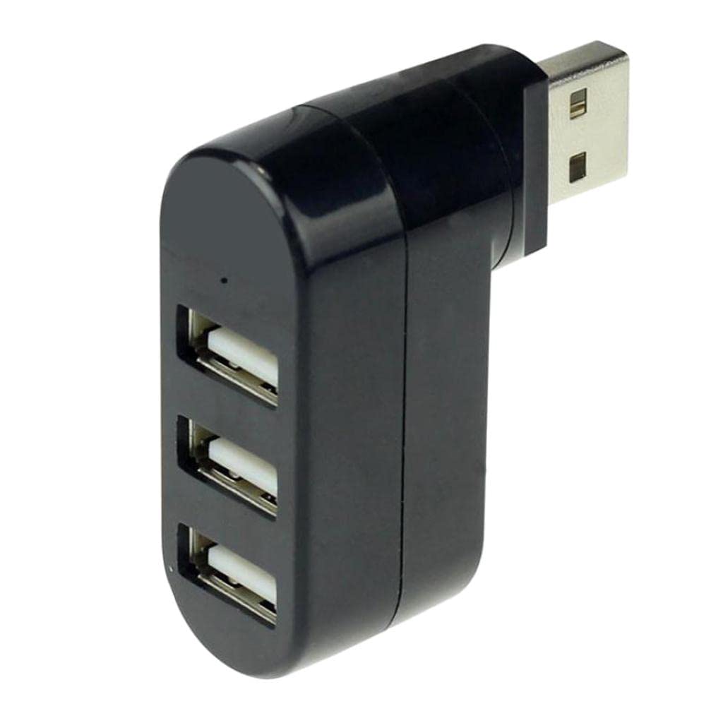 MERISHOPP Crea.T.I.V.E 3-Port Usb 2.0 180 Degree Rotatable Hub Splitter Adapter-Black|Computers/Tablets & Networking|Computer Cables & Connectors|USB Cables Hubs & Adapters
