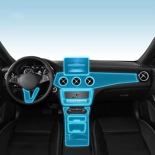 Film protection PPF Mercedes CLA 117 console centrale mat transparent TPU