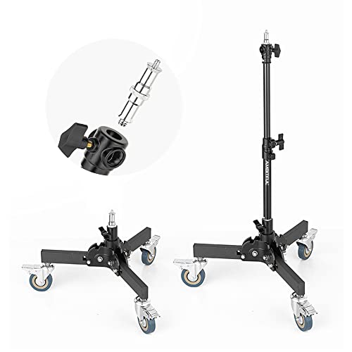 AMBITFUL Mobile Light Stand, 36-57 inch Folding Bracket Light Stand Photography, Compatible for Studio Fash LED Lights, Studio LED Light, Studio Strobe Light (1 Pack)