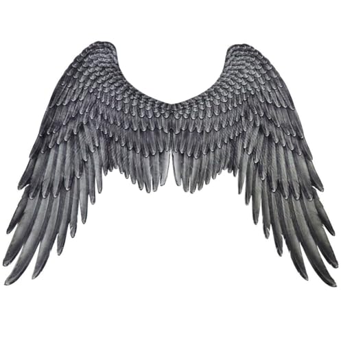 Himine Non-Woven Fabric Festive Party Angel Wings Suitable for Men and Women Decorative Wings (Black)