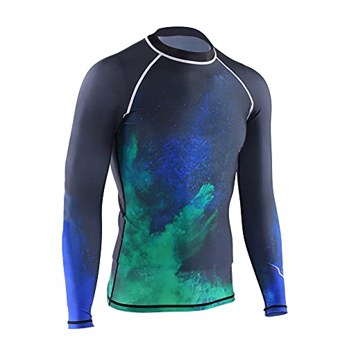 Top de Buceo de Manga Larga con protección UV para Hombres, Chaleco de Neopreno, Protector contra erupciones Transpirable y de Secado rápido para Snorkel, Surf y natación, resisten (S)