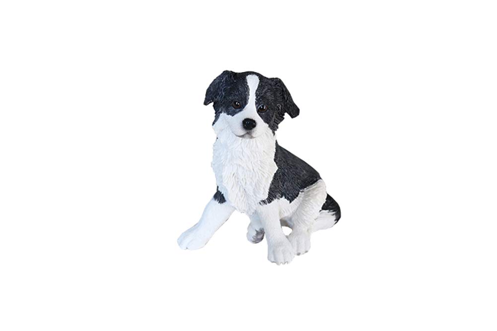 YNIYUJKL Crafts Creative Gifts Modern Simple Home Decorations Desktop Statue Sculptures Ornaments Small Puppies Statue Sculpture, Border Collie Simulation Dog Model Car Decoration Craf