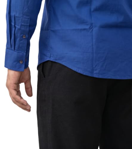 Image of Amazon Brand - INKAST Men Solid Cotton Shirt | Casual Wear | Basic Essential Plain Everyday & Office Wear | Full Sleeve | Regular Fit