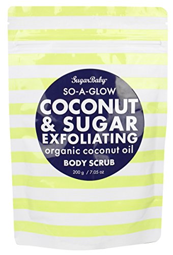 SugarBaby So A Glow Coconut and Sugar Exfoliating Body Scrub, 7.05 Ounce
