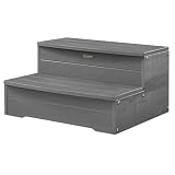 Best Hot Tub Steps 2026: 9 Expert Picks for Safety 7 Heavy Duty Hot Tub Steps, 600 lbs Capacity 2-Step, Waterproof Weatherproof Non-Slip Stable, Hot Tub Stairs, Spa Steps, Porch Steps, 25 Inch Wood-Look HDPE, Outdoor Deck Patio Multi-Use, Gray