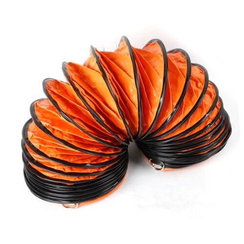Tubo di ventilazione, tubo in PVC arancione Tubo per aria calda Tubo per aria di scarico Estensibile, per ventilatori da cantiere