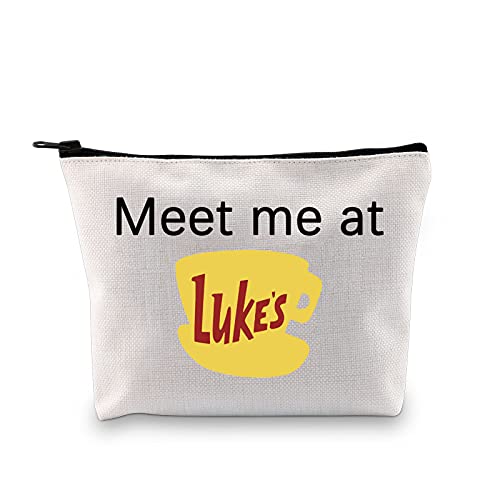 POFULL Gilmore Girls Luke's Cosmetic Bag Meet Me At Lukeâ€™s Makeup Bag Luke's Diner TV Show Inspired Cosmetic Bag (Meet me at Lukeâ€™s Cosmetic Bag)