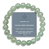SIMPLÍ BASIC Natural Green Aventurine Healing Gemstone Crystal Bracelet 8mm Bead|Financial Success, Will Power & Confidence|Everyday Jewellery|Healing Gemstone Beaded Bracelet Valentines Gifts for Her