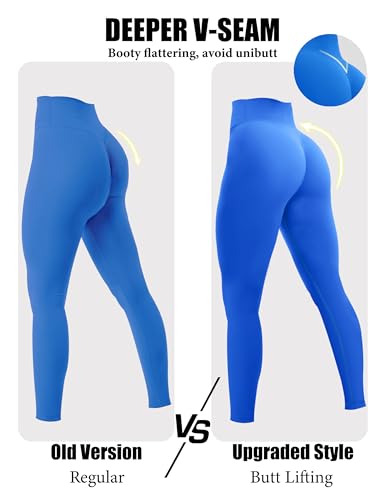 Olmlmt No Front Seam Workout Leggings for Women Tummy Control Butt Lifting Leggings Buttery Soft Gym Yoga Pants