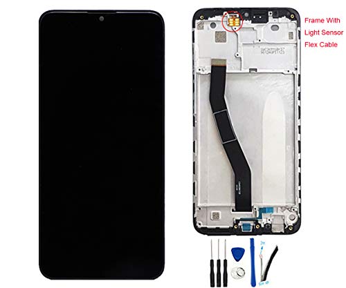 SOMEFUN Pantalla LCD Pantalla Táctil Digitalizador Asamblea de Vidrio Repuestos para Xiaomi Redmi 8A / Redmi 8 6.22" (Negro con Marco)