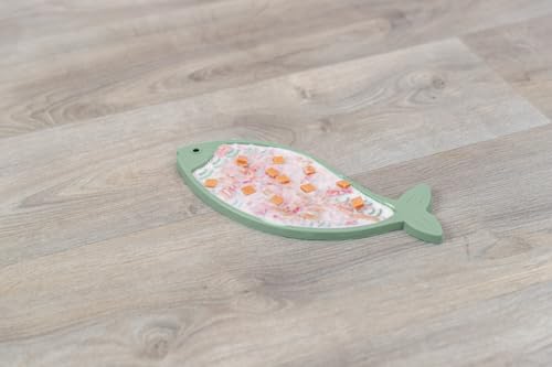 Trixie - Lick'n'Snack Tischdecke für Katzen, Lametablett aus Silikon, 28 cm, rutschfest, blau, spülmaschinenfest und gefriergeeignet