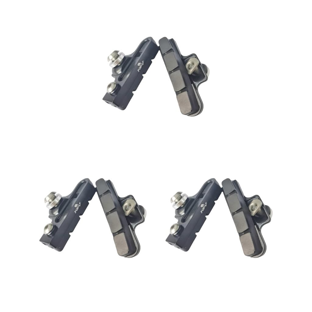 3 zestaw 2 x klocki hamulcowe do roweru para szczęk hamulcowych zestaw metalowych rowerów szosowych rower czarny 54 x 22 x 10 mm