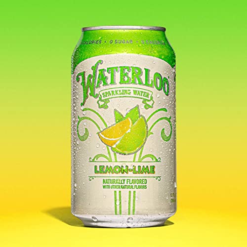 Image of Waterloo Sparkling Water, Lemon-Lime Naturally Flavored, 12 Fl Oz (Pack of 24) | Zero Calories | Zero Sugar or Artificial Sweeteners | Zero Sodium