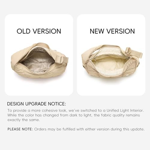 Image of WESTBRONCO Small Puffer Crescent Shoulder Bag for Women, Nylon Quilted Shoulder Purses, Puffy Handbags with Adjustable Strap