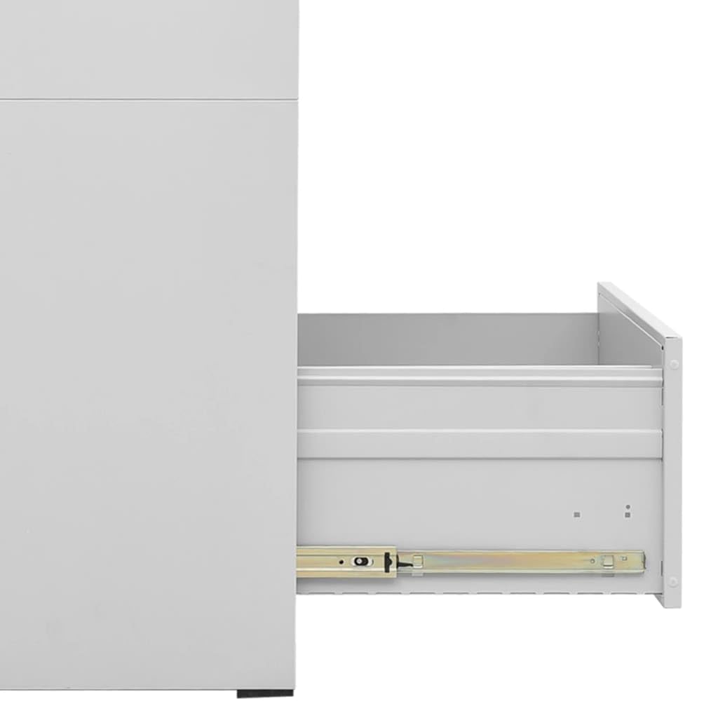 Modernen Aktenschrank mit 2 Schubladen, Schließfachschrank Büroschrank Büromöbel Metallschrank Stahlschrank Aufbewahrungsschrank für Home Office, 46 x 62 x 72,5 cm