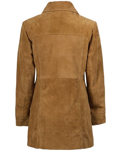 Blingsoul Womens Leather Jacket - Vintage Style Long Leather Jacket Women4