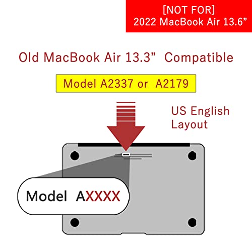 US English Layout Keyboard Cover Compatible with Old MacBook Air 13" (Model A2337/A2179, 2021 & 2020 Release, M1 Chip) - Image 2