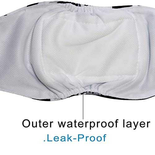 Image of JoyDaog Reusable Belly Bands for Medium Dogs,3 Pack Premium Washable Dog Diapers Male Doggie Nappies Wrap Camo,L
