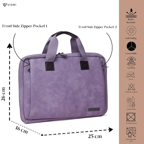 Image of VISMIINTREND Stylish Leather Office Laptop Bag Handbag for Men & Women| Slim,Briefcase,Messenger Bags| Fits 13 inch,14 inch, 15.6 inch Macbook Laptops, Birthday Gift for Husband /Father, Corporate Diwali Gifts