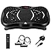 EVOLAND Vibration Plate Exercise Machine, 12mm Vibration Amplitude Whole Body Workout Fitness Trainer, 5 Program Modes, Bluetooth Speaker, Resistance Bands for Home Fitness and Toning