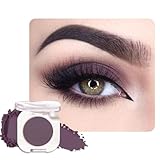 HHLTOH Eggplant Purple Single Matte Eyeshadow Makeup, Neutral Powde Eye Shadow for Women, Deep Dark Mauve Plum Purple Matte Singles Eyeshadow Palette Pigmented Waterproof, Girls Christmas Gift 15