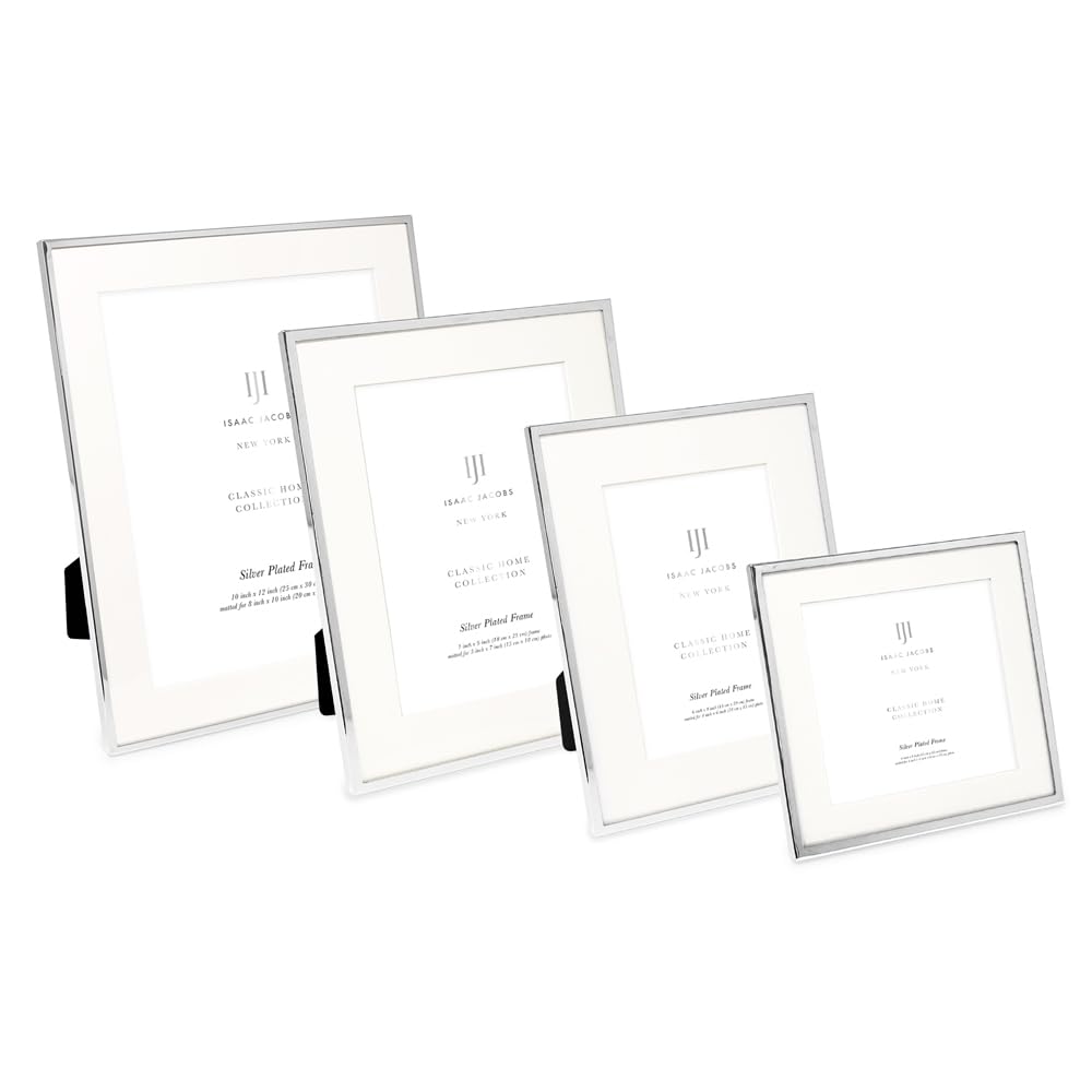 Amazon.com - Isaac Jacobs 7x9 (Matted 5x7) Silver Metal Picture