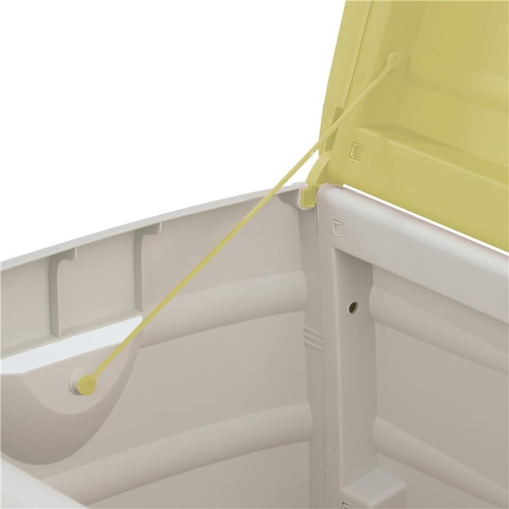 Recamania Baúl de Almacenamiento Multiusos 260 litros | Baúl para Exterior e Interior - 80 cm | Amarillo